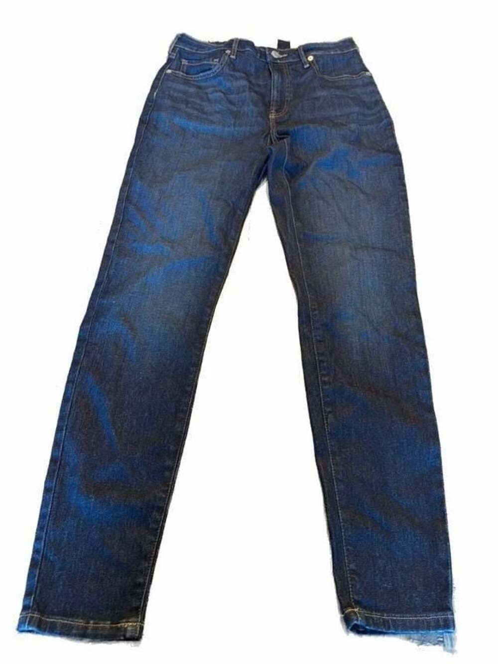 Everlane The Curvy Authentic Stretch High-Rise Skinny Jean in Dark Blue Wash
